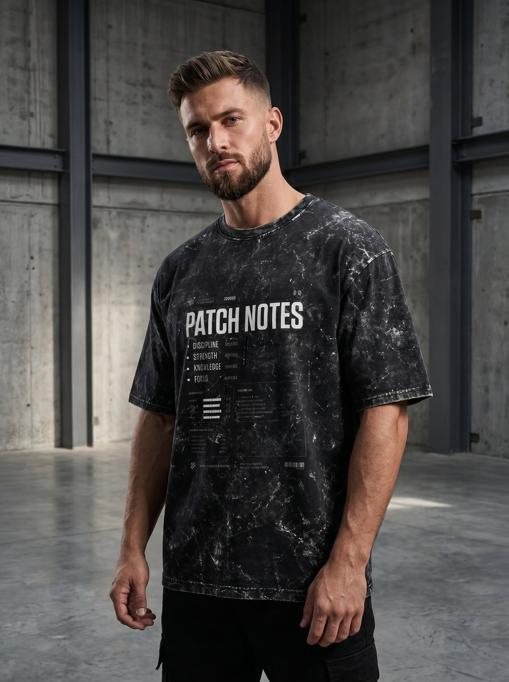 Unisex Acid Washed Oversized Tee
